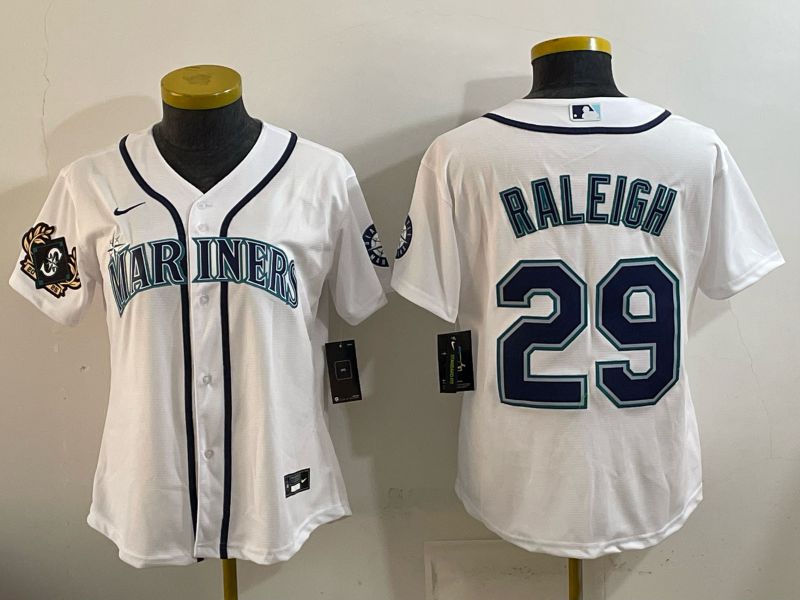 Women Seattle Mariners #29 Raleigh White Game 2026 Nike MLB Jersey style 05